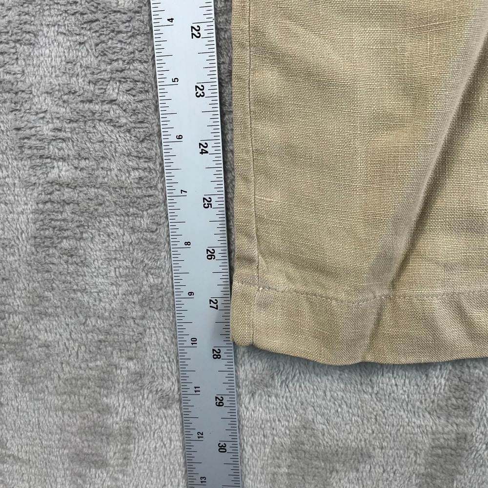 Vintage Ralph‎ Lauren Collection Wide Leg Trouser Pants Women 8 Beige 100% Linen - Picture 5 of 8
